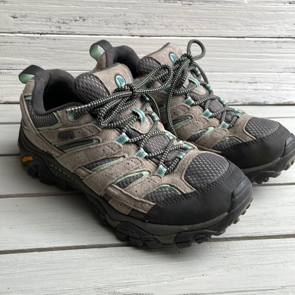 Merrell Boots Moab 2 Waterproof Hiking Boots J06028 Grey Women’s US 8 EUR 38.5